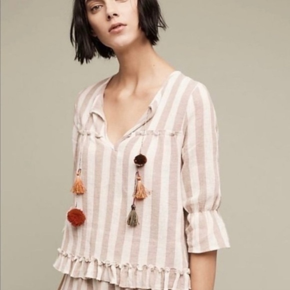 MISA Los Angeles Marion Tassle Blouse
